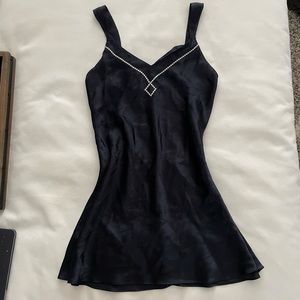dark navy blue slip dress